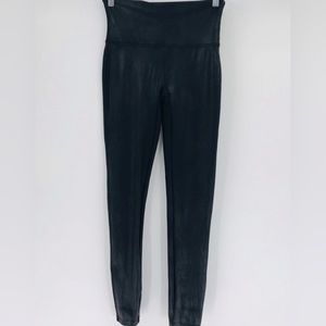 Spanx Faux Leather High Rise Skinny Leggings in Black Size Large